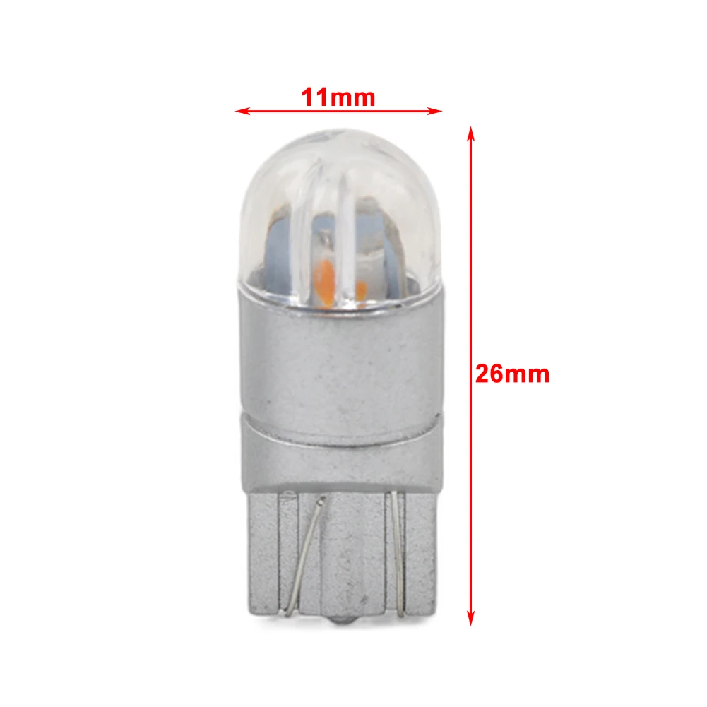 1Pc T10 2SMD 3030 W5W 194 168 LED Reading License Plate Light Side Lamp DRL Amber Universal Car Lighting Accessories