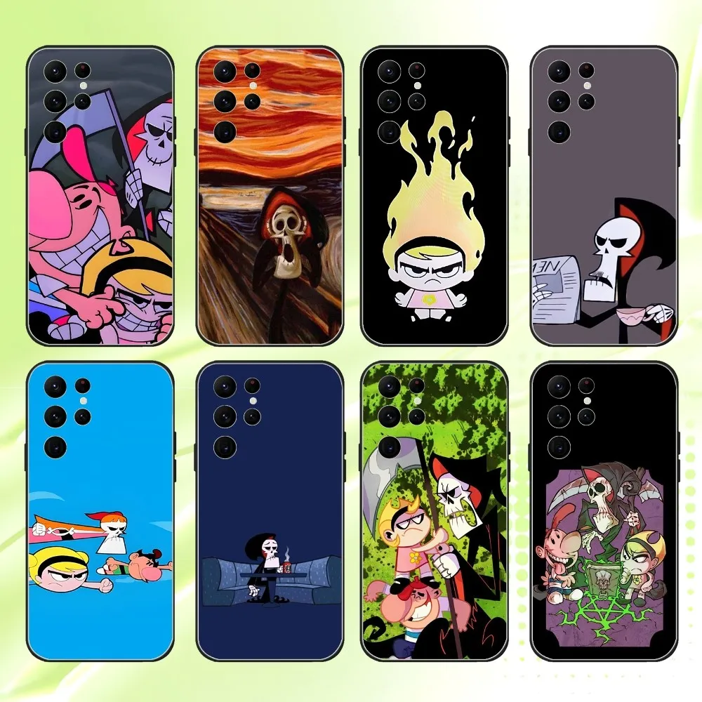 

Grim Adventures of Billy Mandy Phone Case For Samsung S 25,24,23,22,30,21,10,9,Ultra,Plus,Lite,FE,4,5G Black Soft Case