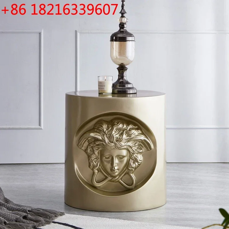 YAO YAO FRP Small Round Side Table - Stylish End Table for Living Room Decor