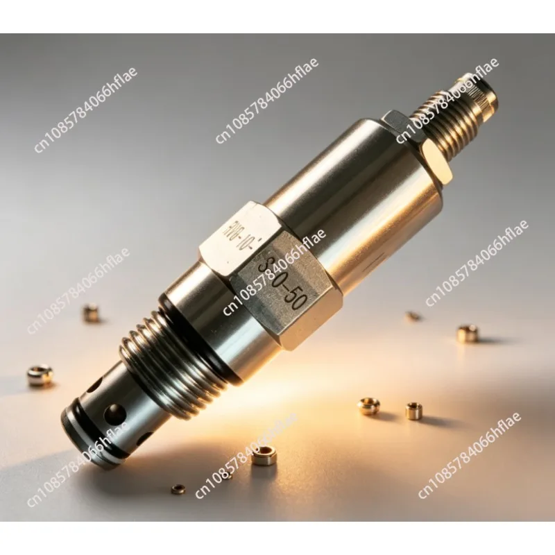 RV5-10-S-0-50 Solenoid Operated Pressure Control Hydraulic Cartridge Valve, Industrial Replacement Part