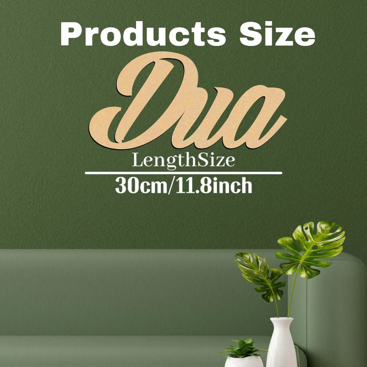 1pc Cartoon Dua example Customized Text Wooden Plaque Wood Material Laser-Cut Sign Vertical Orientation Door Hanging Decor