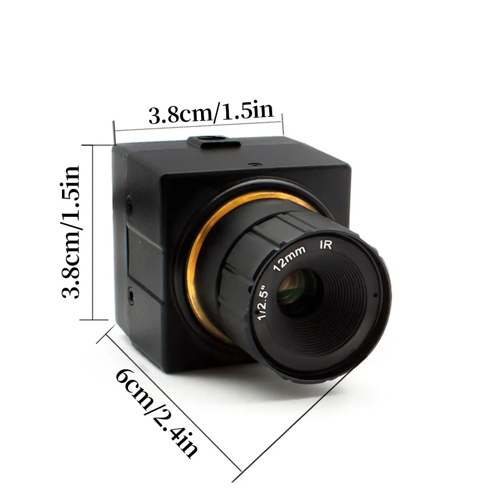 WGWK Mini Camera Security Protection CCTV POE H.265 With 12/16/25mm Fixed Focus CS Lens P2P IP BNC Port Onvif Industrial Camera