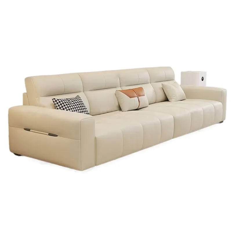 for Cream Wind Sofa Living Room Rental Advanced Modern Simple Light Luxury Straight Row Small Apartment Home Sofa Spot