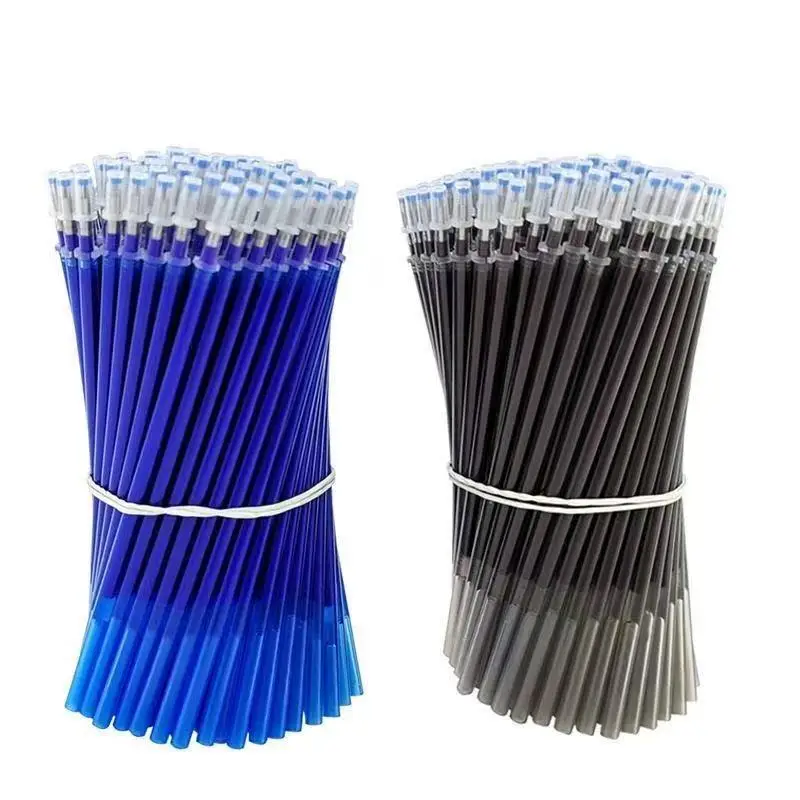 100 Pcs Erasable Gel Pen Rod Erasable Pen 0.38มม.หมึกสีดำ Office เครื่องเขียนโรงเรียนการเขียนเครื่องมือ