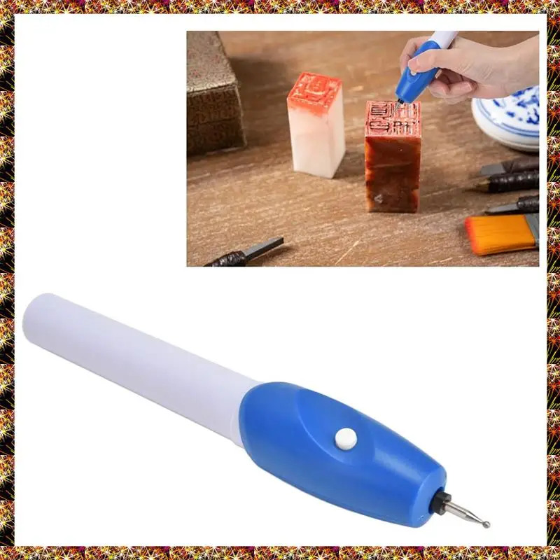 Penna per incisione in plastica portatile BTCL affidabile, penna per intaglio elettrica per etichette di benedizione per etichette per animali domestici Behangroller