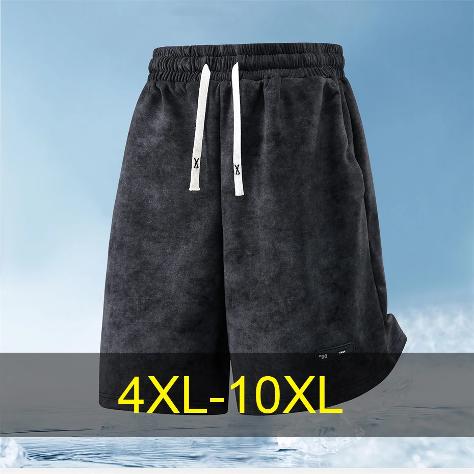 10XL Plus Size Tie-dye Shorts Men Summer Shorts Fashion Casual Shorts Male Short Pants Elastic Waist Big Size 10XL