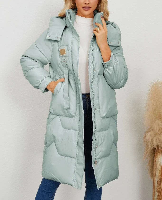 Winter Coats Woman 2024 Long Sleeved Warm Hat, Solid Color Cotton Jacket Women's Winter Down Jacket Down Coats