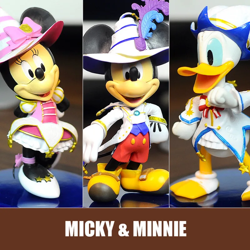 3-Piece Playground Mickey Doll Handmade Toy Handmade Model Desktop Garage Set Decoration Cake Decoration Children's Gift Birthda