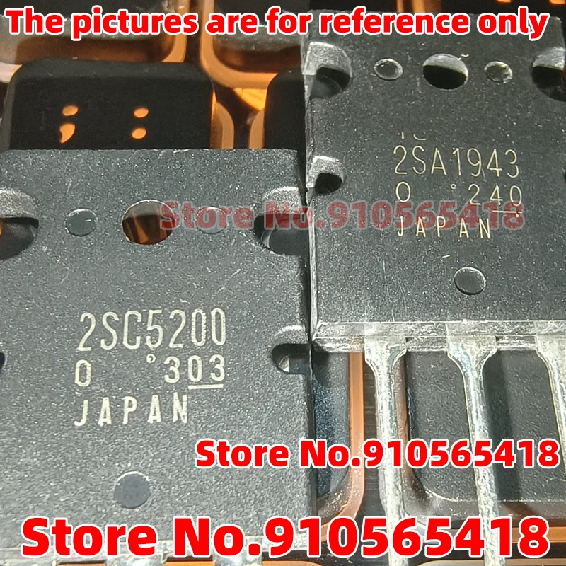 Original 10PCS  (5PCS A1943 + 5PCS C5200 )  2SA1943 2SC5200 100% New TTA1943 TTC5200 TO-3P Audio amplifier old disassembly