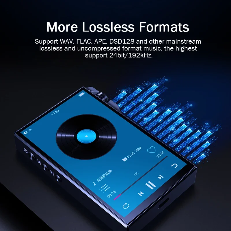 Big Touch Screen Q8 HiFi DSD256 Lossless Digital Audio Player with Built in 16GB Memory MP3 DSD Hifi Player