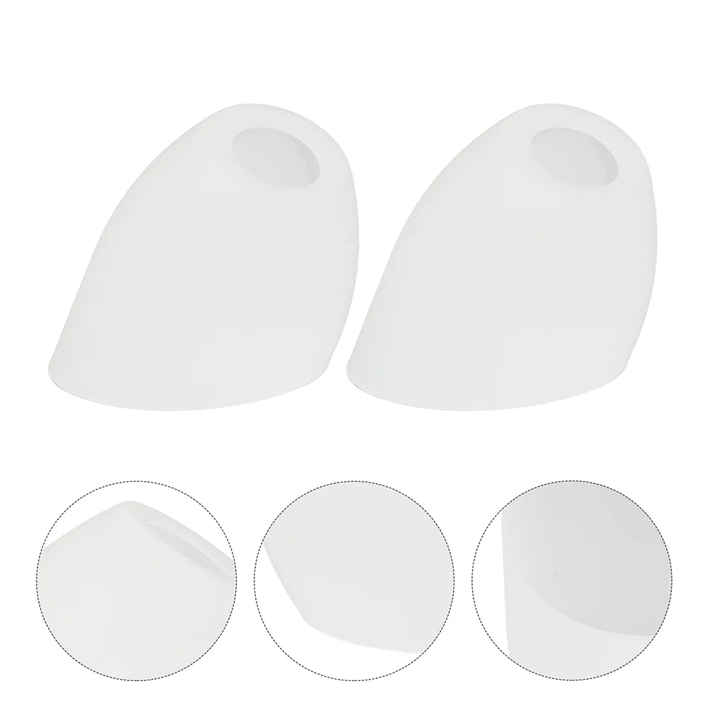 

2 Pcs Angled Horseshoe Lampshade Desk Plastic Cover White Bedside Shades for Wall Table