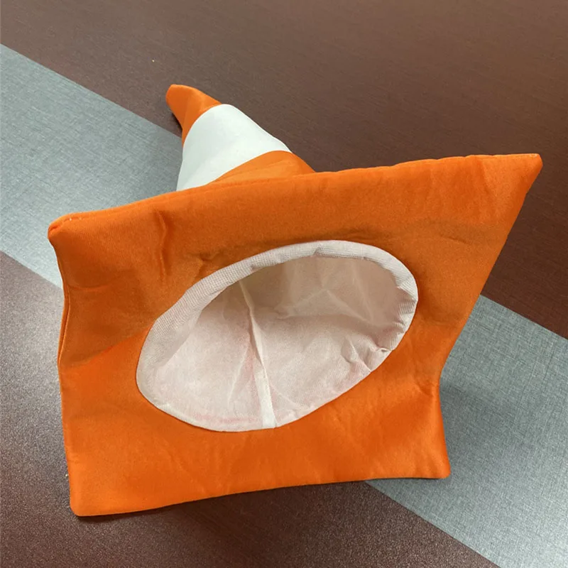 New Funny Foldable Traffic Cone Hat Dress Up Masquerade Stage Hat Role Play All Age Halloween Costume Funny Hat Cosplay Event 4