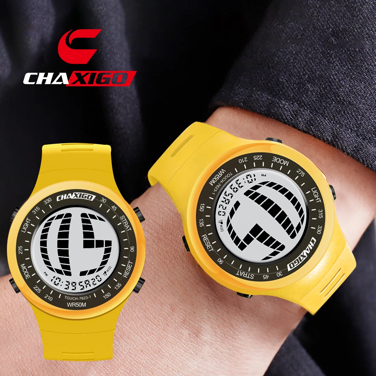 

CHAXIGO Digital Sport Silicone Strap, Multi-function Display, 3ATM Water Resistance, Luminous Technology, Electronic Movement