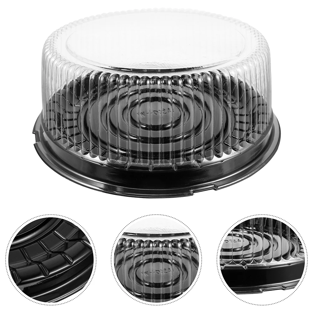 

20pcs Transparent Cake Packaging Boxes Clear Plastic Containers With Lids 8-Inch Sturdy Food Storage Cases For Cheesecake