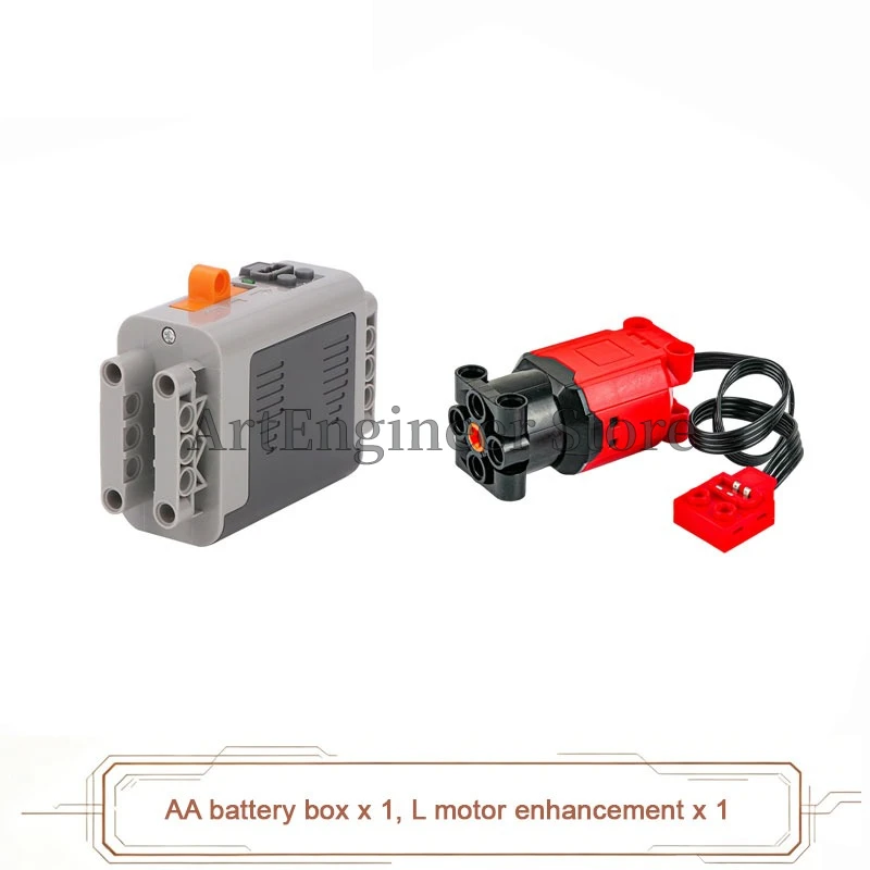 Verbessertes M/L/XL/Servo-Motor-Power-Functions-Set mit hohem Drehmoment, technische Bausteine, kompatibel mit Spielzeug der großen Marken