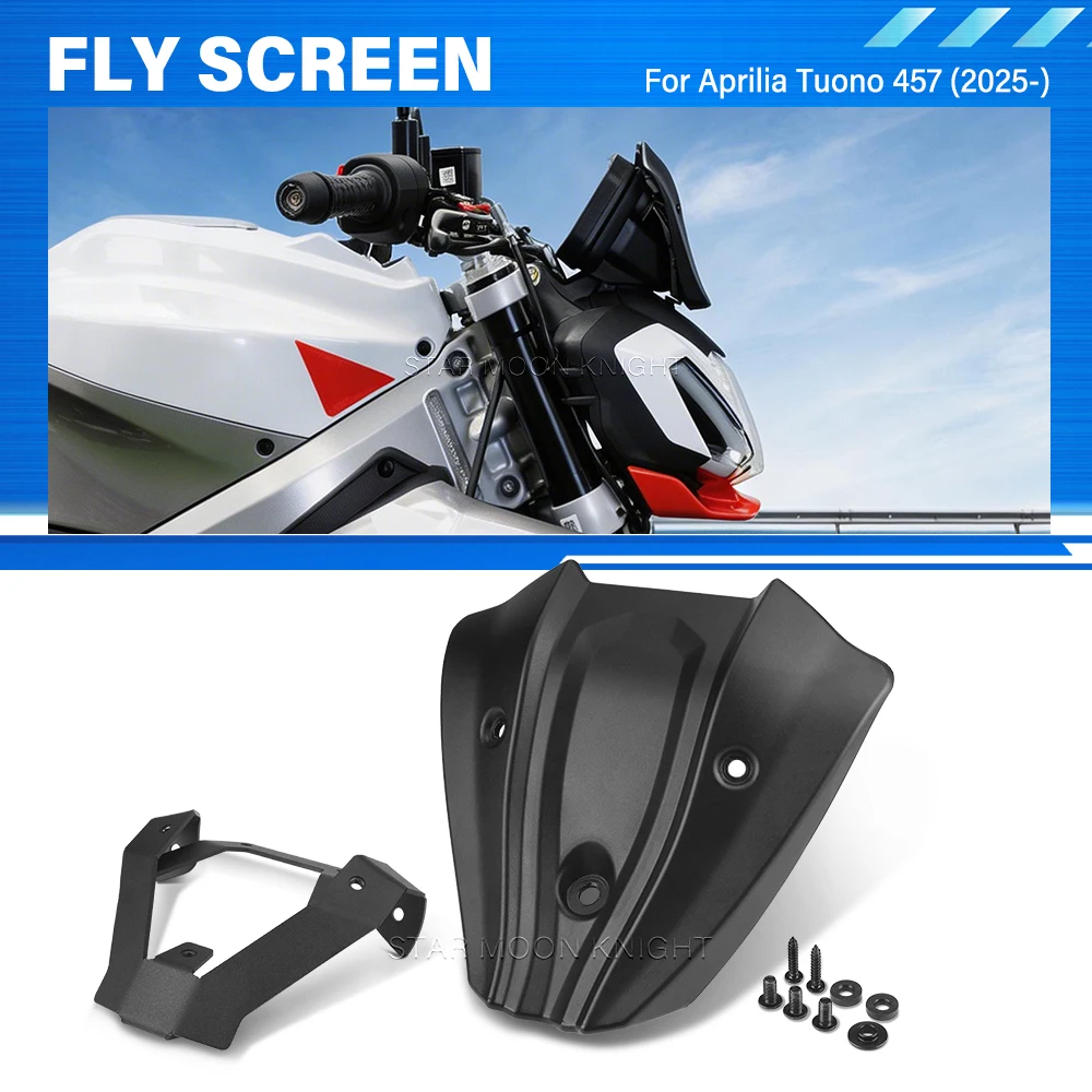 Mini Windshield Windscreen Front Small Fly Screen Deflector Fairing For Aprilia Tuono 457 Tuono457 2025- Motorcycle Accessories