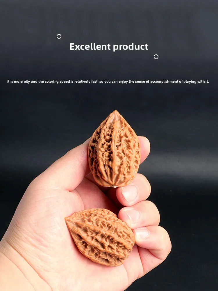 Chinese Style Lucky Blessing Natural Wild Changbai Mountain Matched Walnut Pair Hand Massage Spinning Wenwan Toy Wealth Attract view 3
