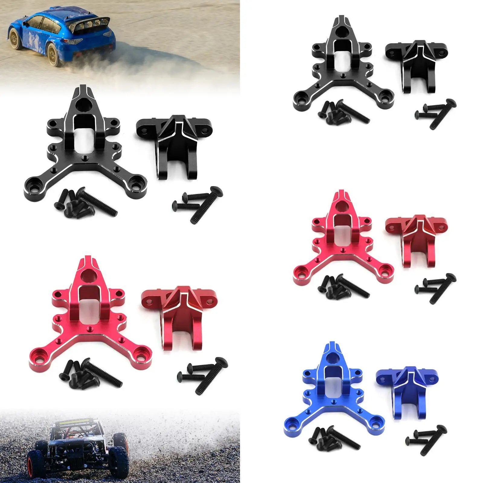 RC Car Front Center Brace Mount Replace Easy to Install Maintenance DIY Metal