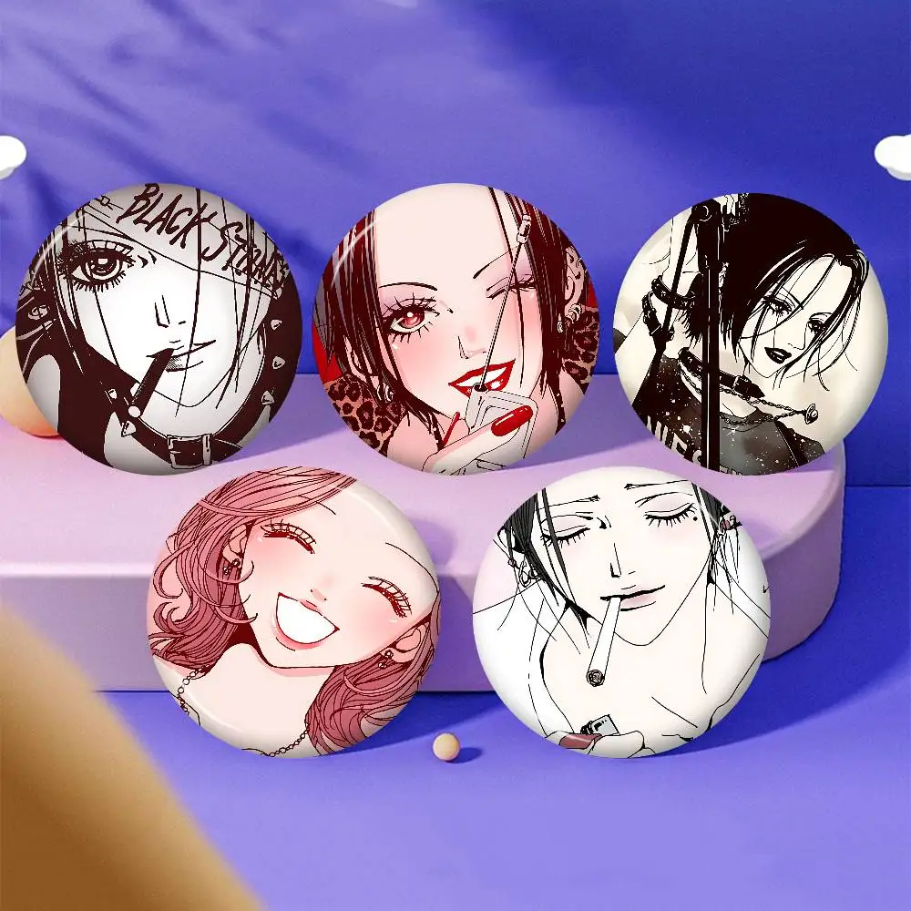 Anime Nana Osaki Ai Yazawa Creative Tinplate Soft Button Pins Animal Icon Brooch Lapel Backpack Badge Accessories Pin