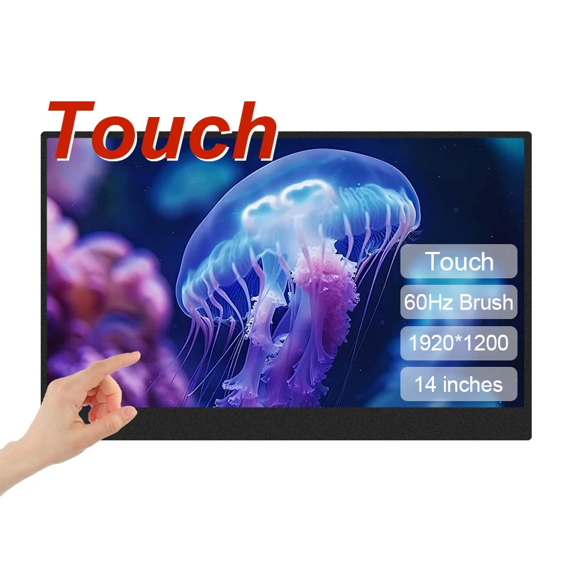 LANLIPU 14inch 1920*1200 Portable Display  IPS Touch Screen  With Stand For Laptops, Xbox, PS4/5, Switch Mobile Phones Computer
