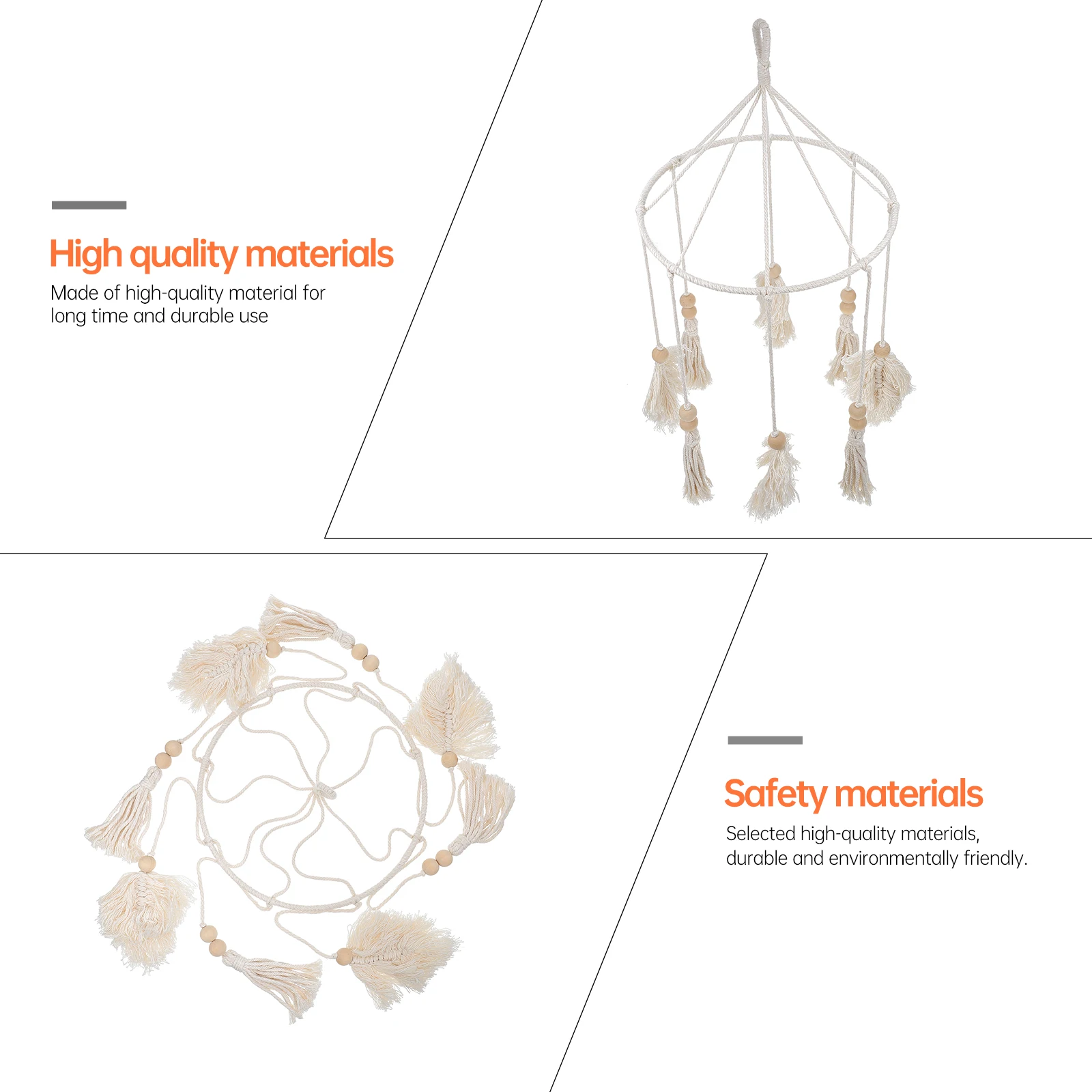 

Leaf Hanger Wall Hanging Decor Tassel Pendant Adorn Lantern Home Backdrop Delicate Wooden