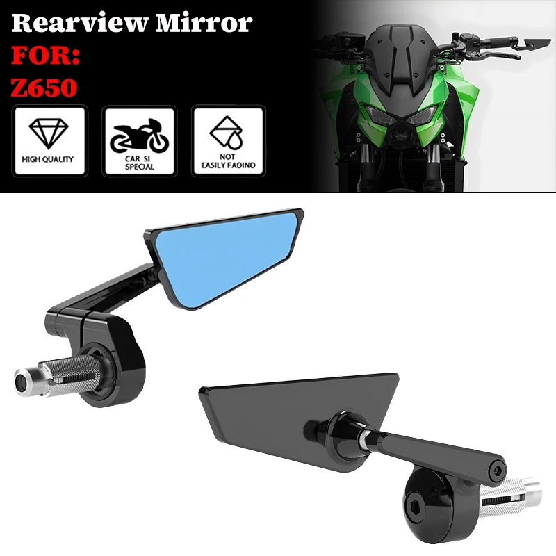 

2026 Z650S New Motorcycle Aluminum Handle Bar End Mirrors For KAWASAKI Z650 Z650S Z650 Sport Handlebar Rearview Mirror