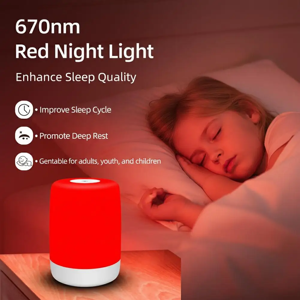 useful Amber & Red Sleep Aid Night Light Dimmable 2-in-1, Blue Light Blocking, 670nm, Rechargeable Night Lamp for Bedroom
