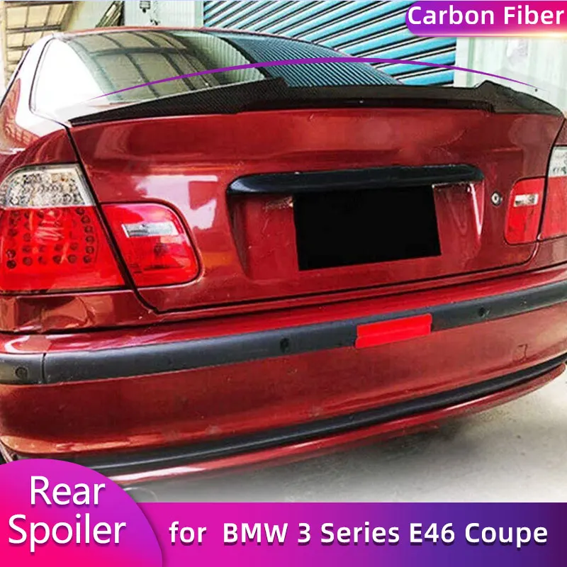 

Carbon Fiber Rear Trunk Spoiler Wings for BMW 3 Series E46 Coupe 2-Door 1996-2004 Car Racing Rear Spoiler Boot Wing Lip Body Kit