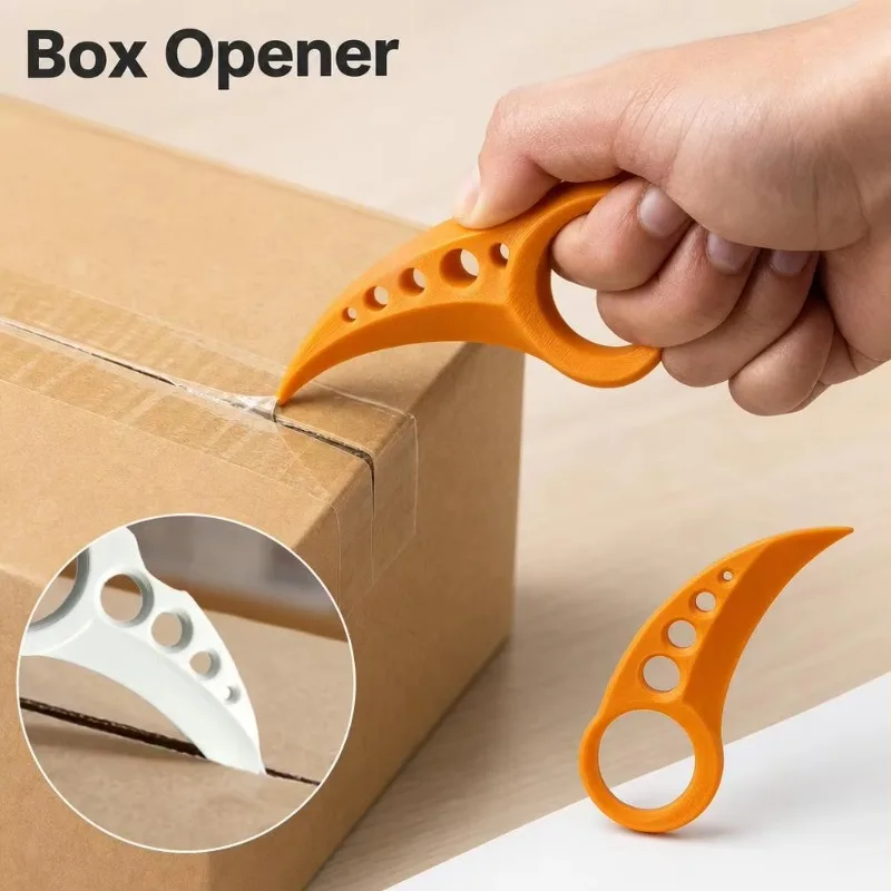Mini Eagle Claw Box Opener, PLA Finger Safety Cutter Portable Unboxing Tool for Parcels Letters Envelope Package Cutting