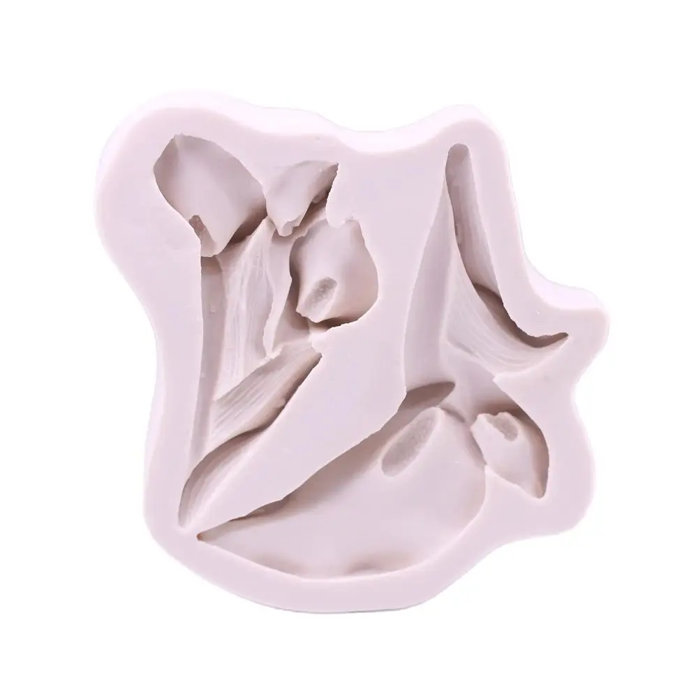 Calla Lily Silicone Fondant Mold 2-Hole Bouquet Cake Topper  Decorating Sugarcraft Icing Chocolate Baking Mould Soap Candle