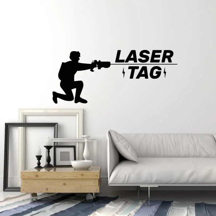 Laser Tag Player Club Decor Interior Art    Vinyl  Decal Wall Art Sticker removeable decor  self-adhesive