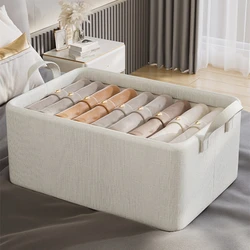 1/2 Pcs Folding Metal Frame Clothes Organizer Storage Box Jeans Pants Clothing Organization Wardrobe Closet Home Organizers
