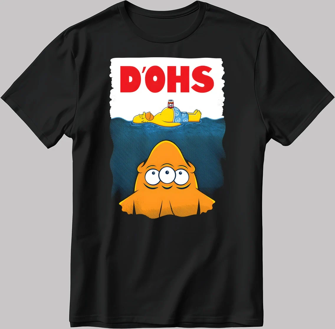 

The Simpsons Homer J. Simpson Printed Pure Cotton T-shirt for Men and Women Oversized Fun Casual Comfortable Short Sleeved Tees