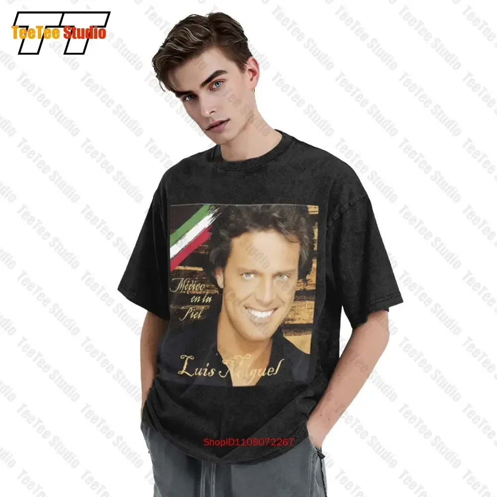 الرسمية لويس ميغيل المكسيك إن لا بيل الحفل الترويجي رمادي خمر المتضخم تي شيرت الكبار كبير 0J36