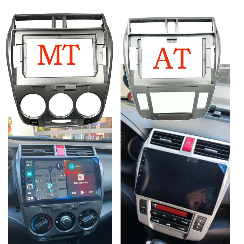 

10.1 Inch 2 Din Android MP5 Fascia Car DVD Frame Audio Fitting Adaptor Dash Trim Kits panel For HONDA CITY 2008-2014 Stereo