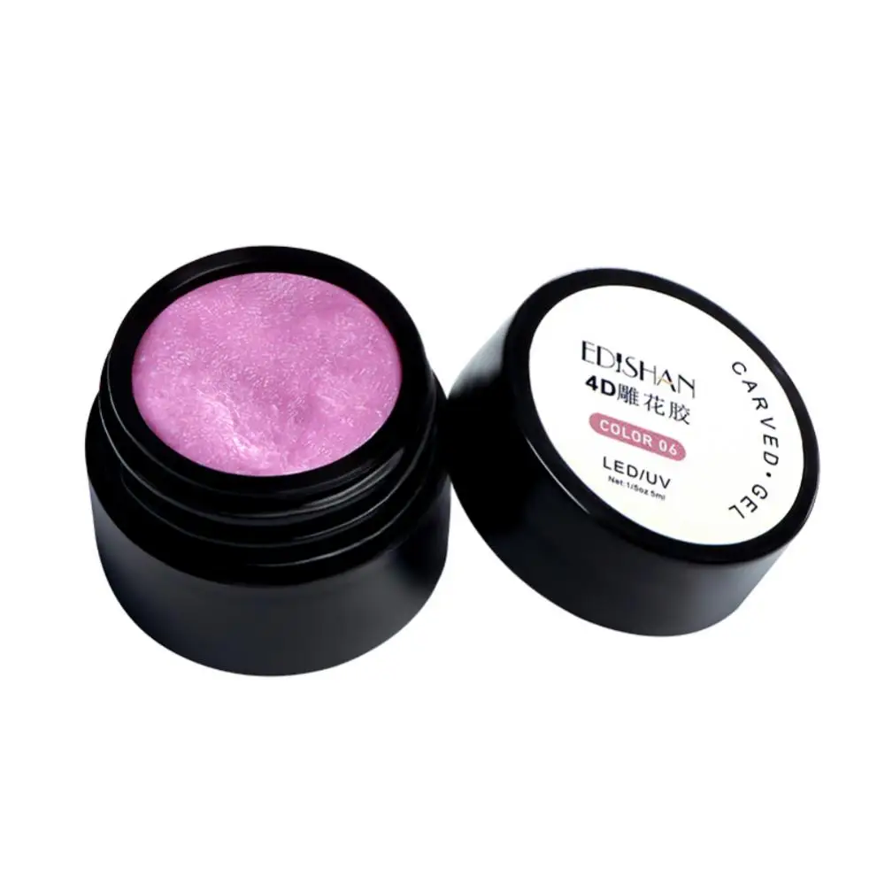 Klej ozdobne paznokcie do rzeźbienia paznokci 4d klej klej do paznokci kreatywny żel rzeźba plastelina guma Manicure żel do modelowania paznokci