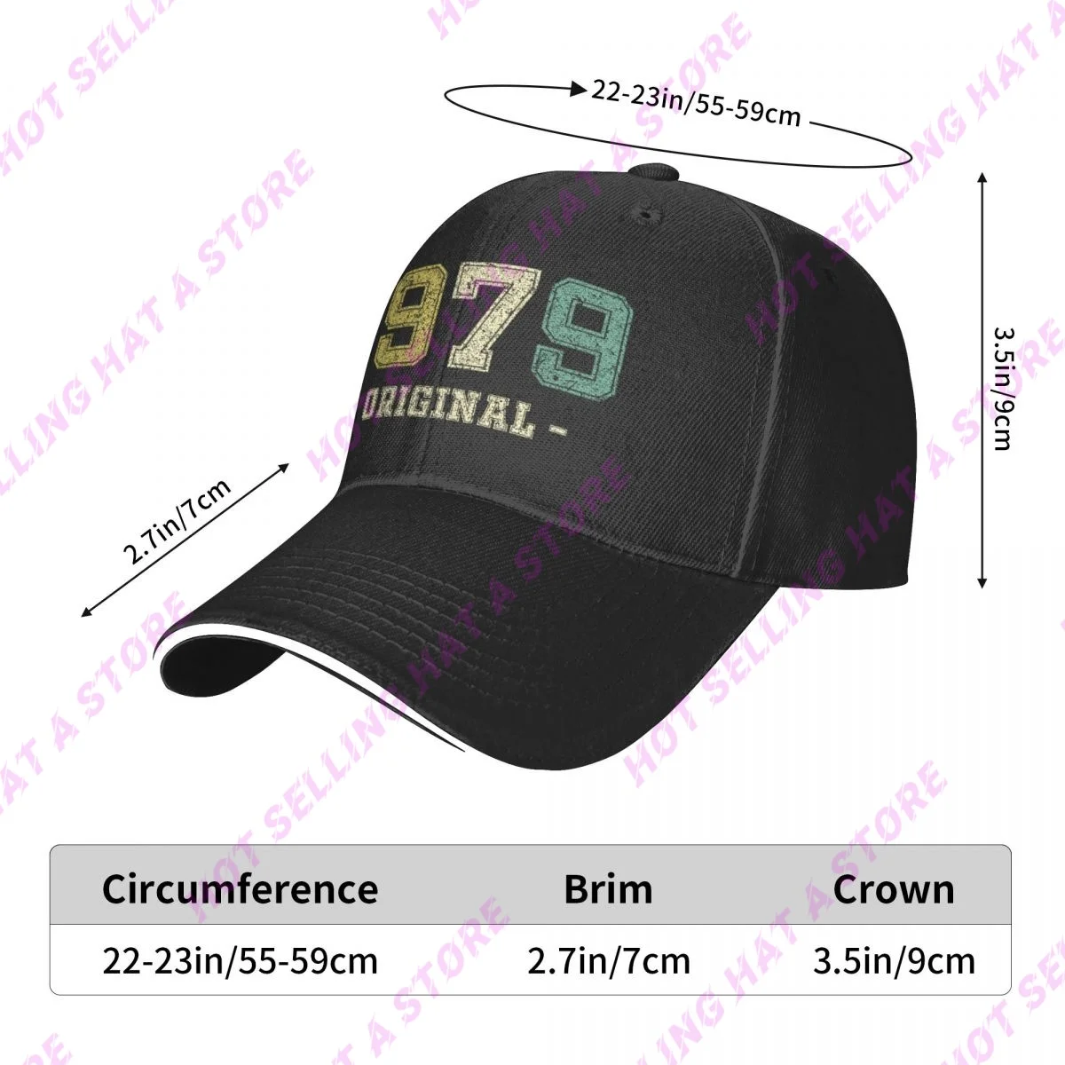 Summer Men Cap 1979 Multiple Colour Baseball Cap Adjustable Unisex Hats Adult Children Hat Shade Sport Baseball Hats Hip Hop Hat