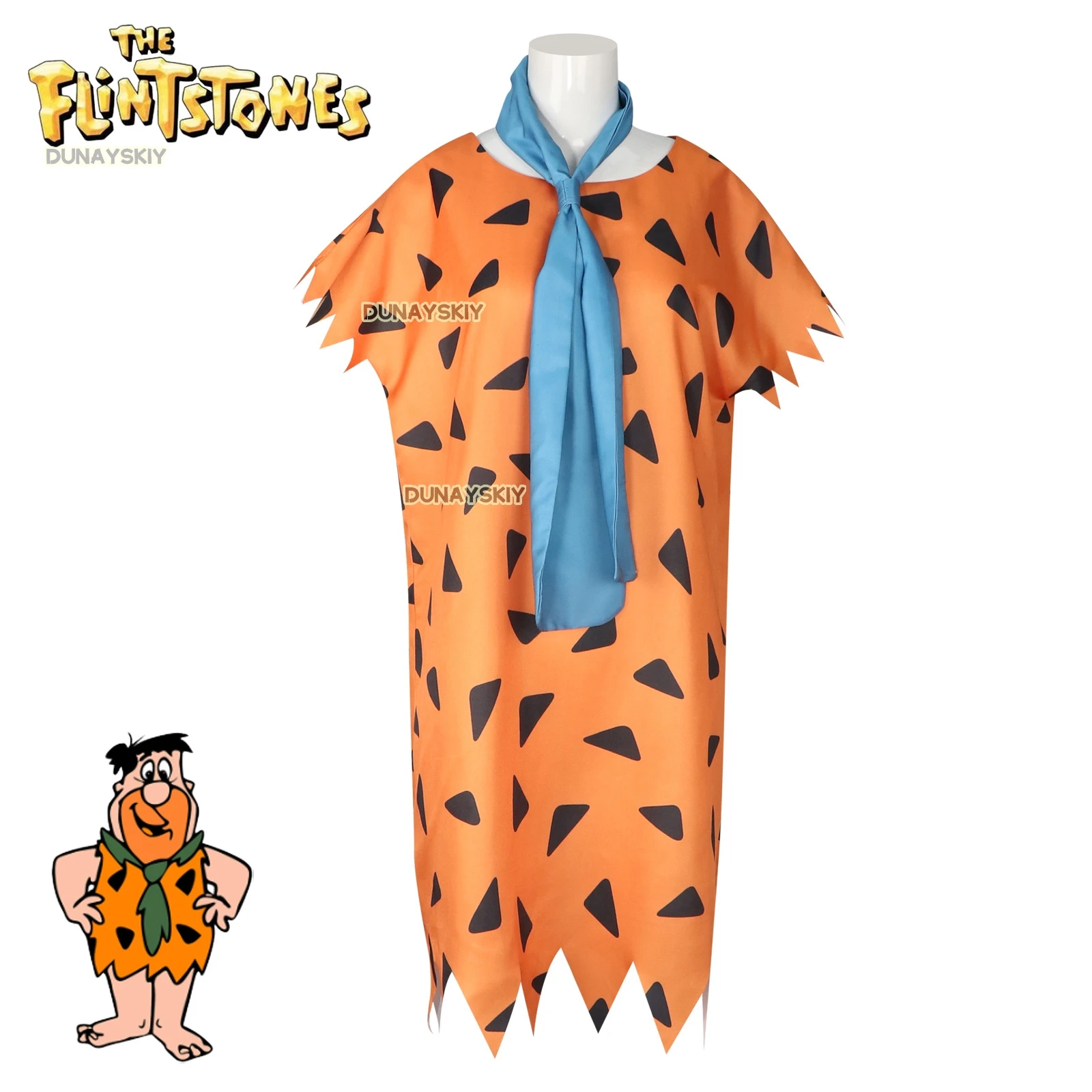 Halloween The Flinstones Fred Adult Cosplay Costume American Animated Flintstones Anime Cosplay Costume Performance Costumes