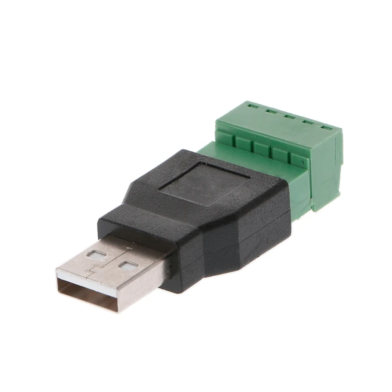 USB 2.0 Type A Male/Female to 5P Screw for