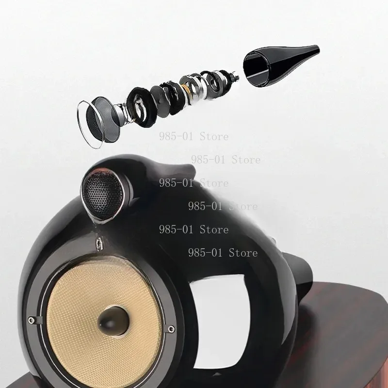 8 Inch Passive Bookshelf HiFi Speaker, Professional Audio Matching Power Amplifier