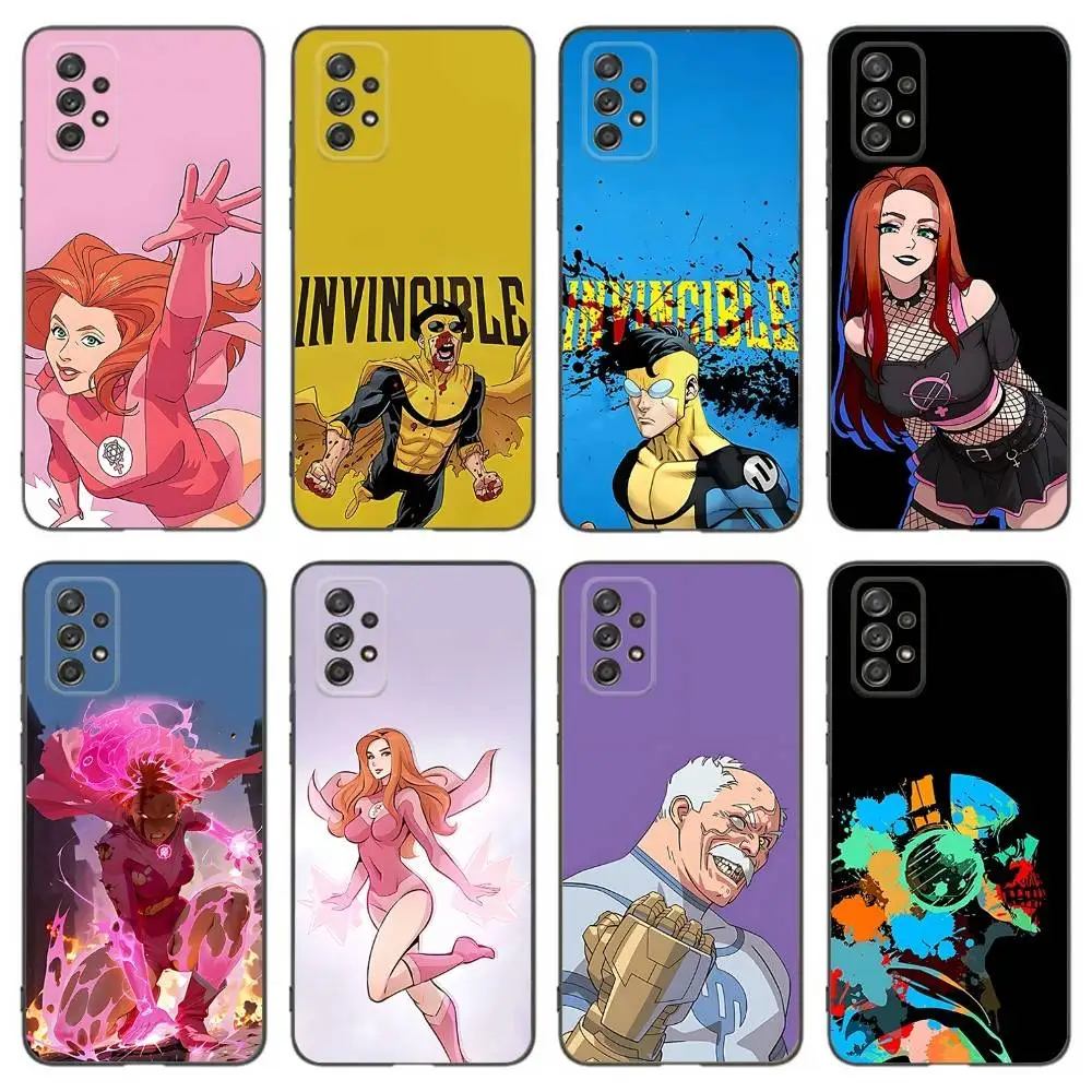

I-InvincibleS Anime Phone Case For Samsung Galaxy A 91,80,73,72,53,52,51,22,5G,Plus,J,Note Soft Black Cover