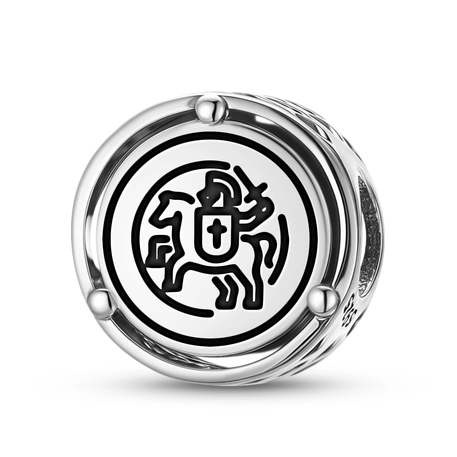 

Подвеска из стерлингового серебра 925 пробы «Тамплиерский рыцарь на коне», подходит для оригинального браслета, аксессуары для самостоятельного изготовления украшений, семейный бусинный элемент