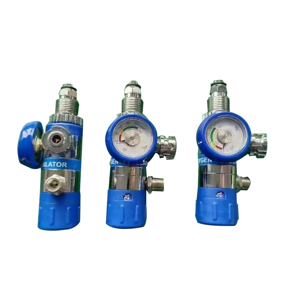 Oxygen pressure regulator, portable medical oxygen regulator, with tube