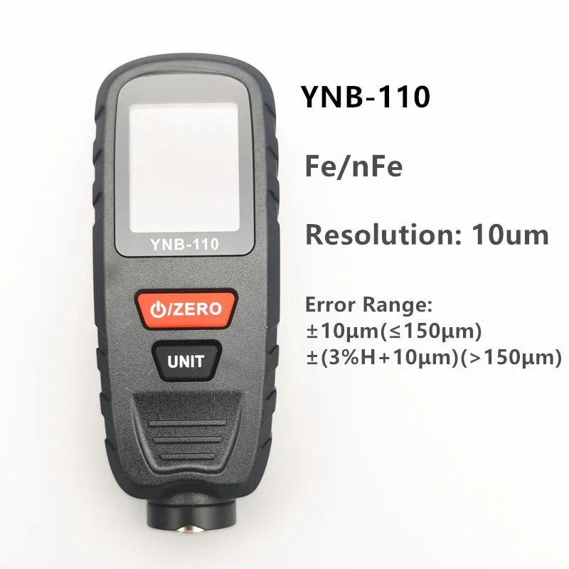 Model 111 Automotive Thickness Gauge Coating Tester, 0-2000um Range, Fe/NFe/Fe+Zn Auto-Detection, Zero/2-Point Cal