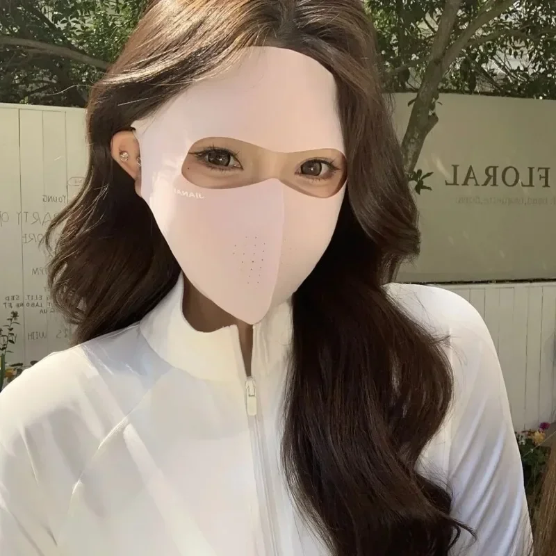 Face Mask for Women Summer UV Protection Full Face Cover Sun Shield Adjustable Facekini Outdoor Hiking Cycling Running Gear