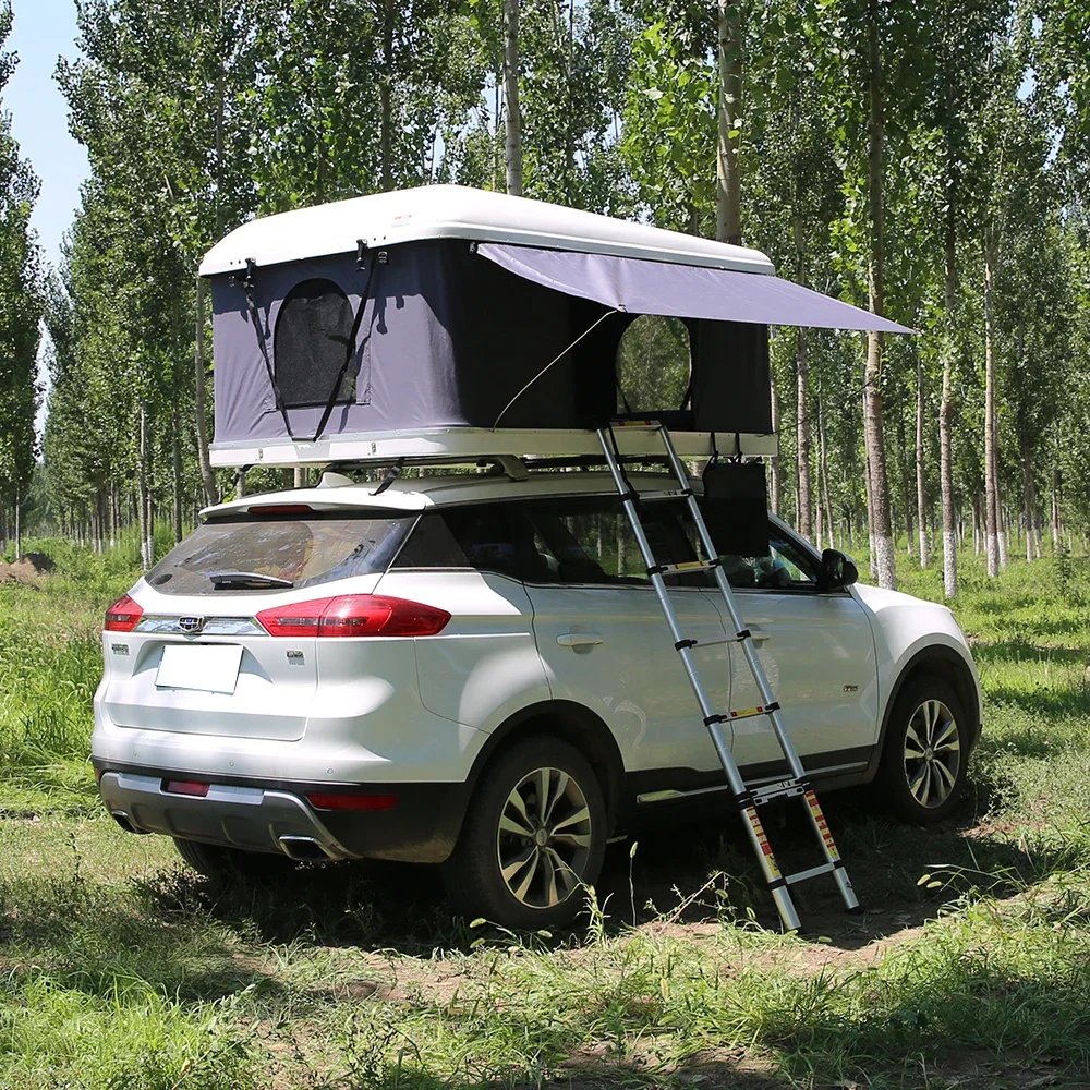 4X4 Camper Hydraulic Fiberglass Roof Top Tent Hard Black Shell Car Rooftop Tent For Sale