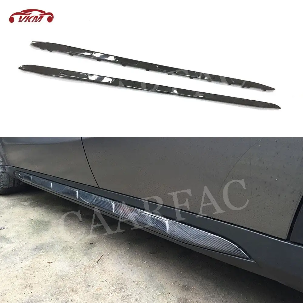 

Carbon Fiber Side Skirts Aprons for Mercedes-Benz GLA Class GLA45 AMG GLA200 GLA250 2015-2019 Car Bumper Extenstion Lip