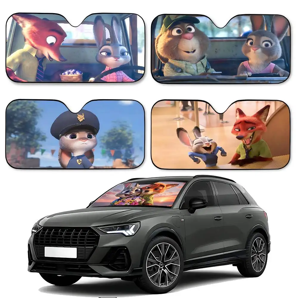 

Cartoon C-Zootopia-A Стильный и модный солнцезащитный козырек для лобового стекла, чехол для лобового стекла автомобиля, шторка для защиты от солнца, защитный чехол от солнца для автомобиля
