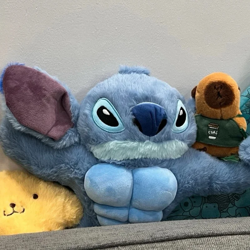Nouvelle figurine d'animation Muscle Lilo & Stitch, jolie poupée en peluche, collection familiale, ornement en peluche, cadeau préféré pour enfant