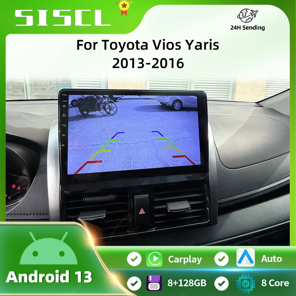 

2 Din Android 13 For Toyota Vios Yaris 2013 2014 2015 2016 Car Radio Multimedia Player GPS Navigation Carplay HeadUnit No DVD